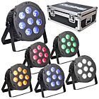 LIGHT4ME QUAD PAR 8x10W MKII RGBW LED slim płaski 6 szt. + case