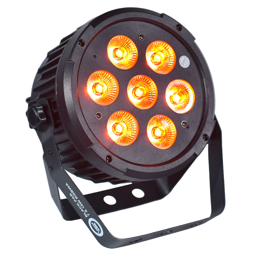 LIGHT4ME BLACK PAR 7x10W RGBWA LED powerful spotlight