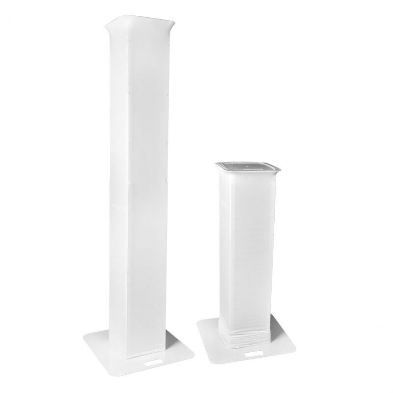 DNA TOWER PRO white lycra moving head tower stand cover