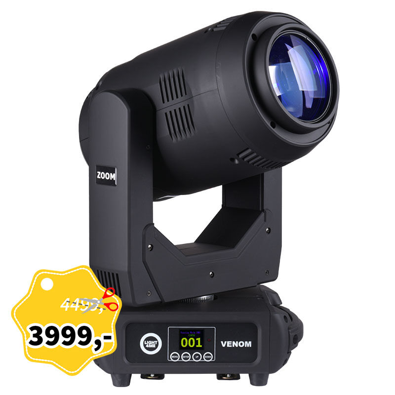 LIGHT4ME VENOM ZOOM 350 głowica ruchoma LED beam spot wash