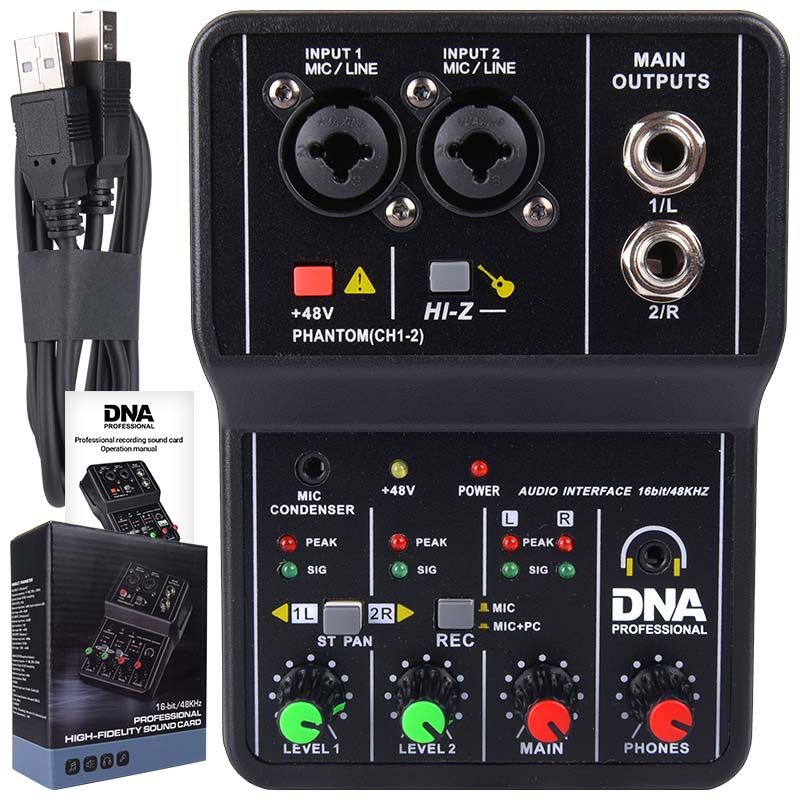 DNA MIX 2 analog mixer 2-channel Hi-Z USB audio interface