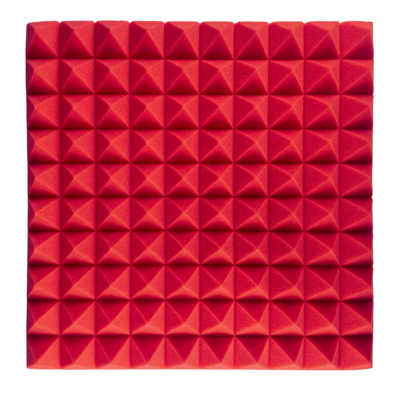 DNA AM2 RD acoustic panel set of 10 pcs red self-adhesive foam soundproofing mat reverberation echo reduction