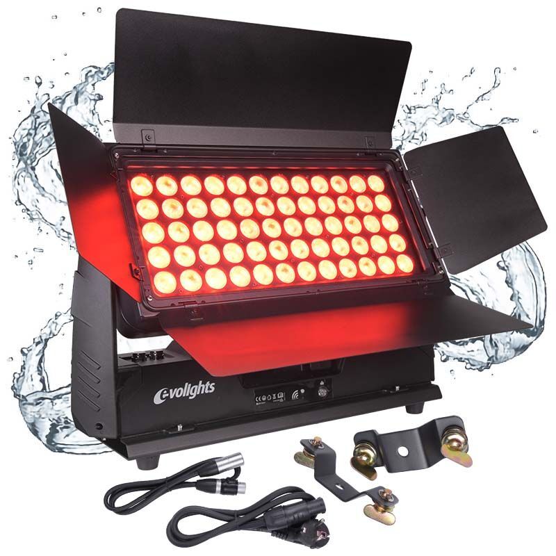 EVOLIGHTS 60x10W RGBW LED WALL WASHER + CASE ZESTAW