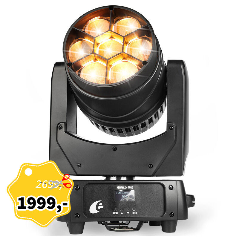 EVOLIGHTS NEO WASH 740Z głowica ruchoma LED oświetlenie sceniczne