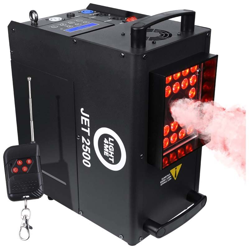 LIGHT4ME JET 2500 vertical smoke machine LED + IR remote