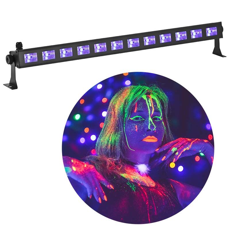 LIGHT4ME LED BAR UV 12 + WHITE listwa belka LED 12x3W ultrafiolet + biały