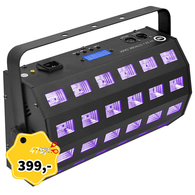 LIGHT4ME UV 24 + STROBE DMX reflektor ultrafioletowy stroboskop efekt LED