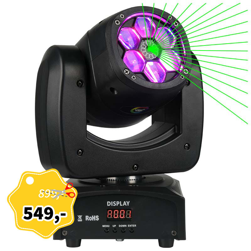 LIGHT4ME WIZARD głowica ruchoma LED FX efekt laser