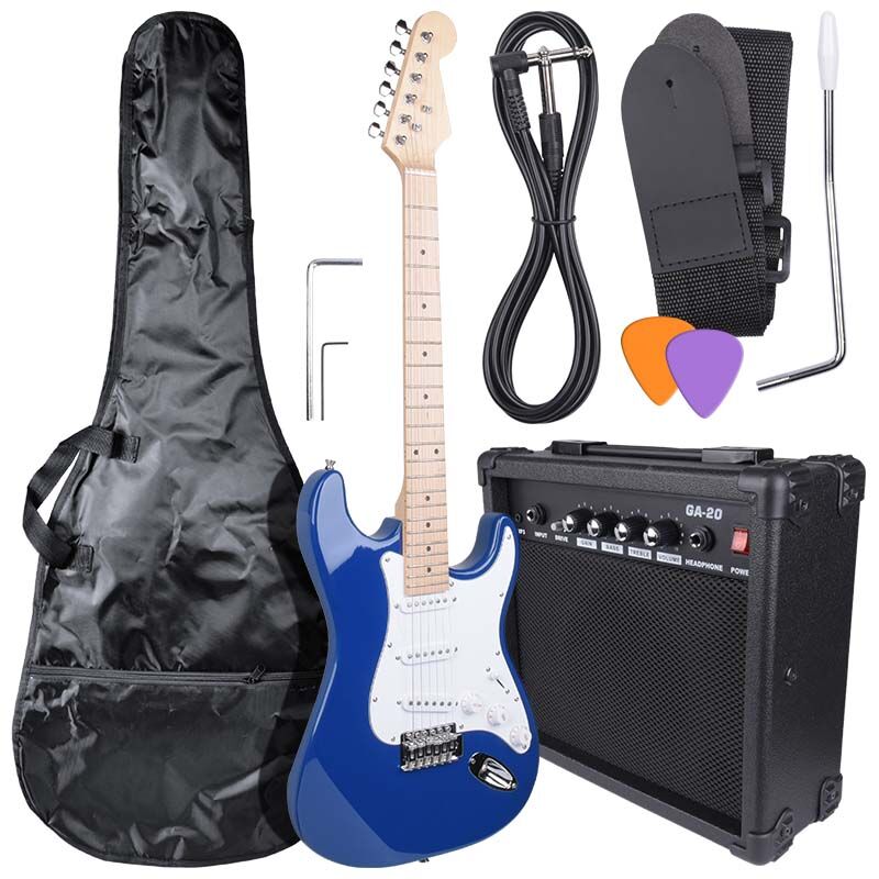 NN EG SET BLU zestaw gitarowy gitara elektryczna stratocaster