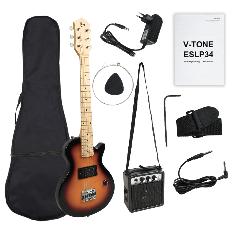 V-TONE ESLP34 SB gitara elektryczna 1/2 Les Paul 34