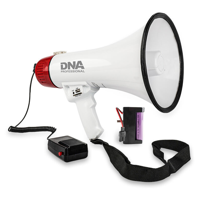 DNA MEGA1 megaphone 30W voice amplifier siren USB Bluetooth AUX micro SD