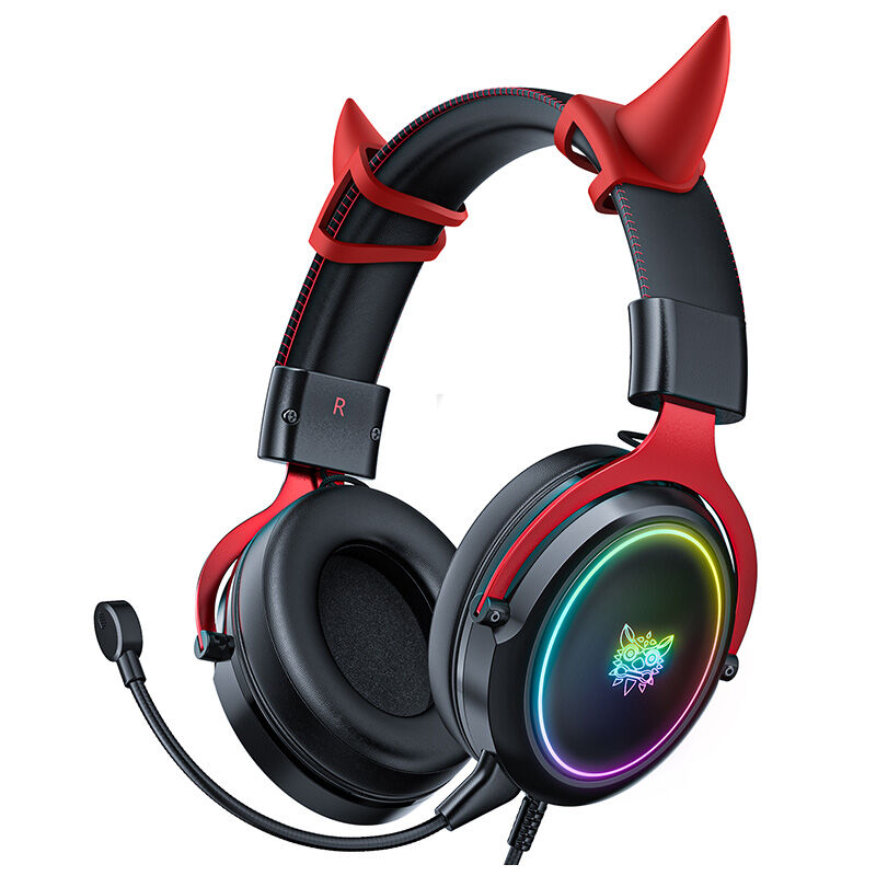 ONIKUMA X10 DEVIL gaming headphones for players LED devil horns